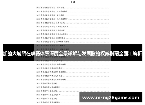 加的夫城所在联赛体系深度全景详解与发展脉络权威指南全面汇编析
