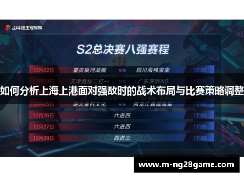 如何分析上海上港面对强敌时的战术布局与比赛策略调整 如何分析上海上港面对强敌时的战术布局与比赛策略调整